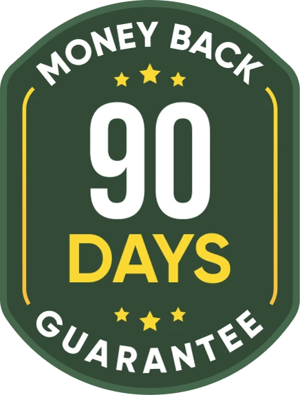 90 day money back guarantee badge