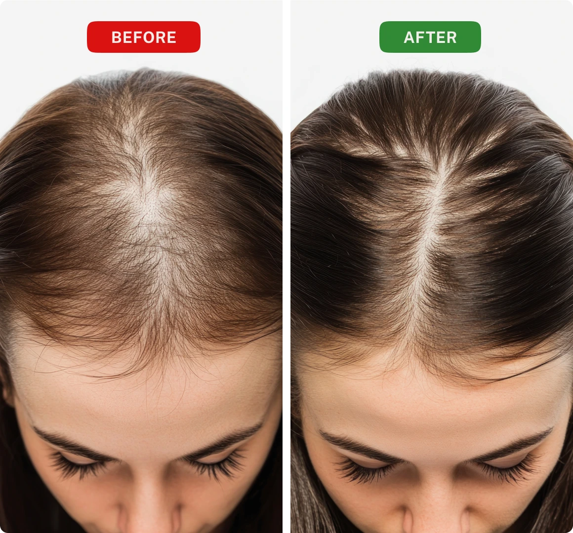 Healthy looking hair texture